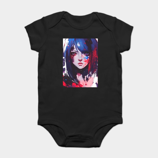 Abstract Anime Girl Baby Bodysuit by The WYLD Tribe